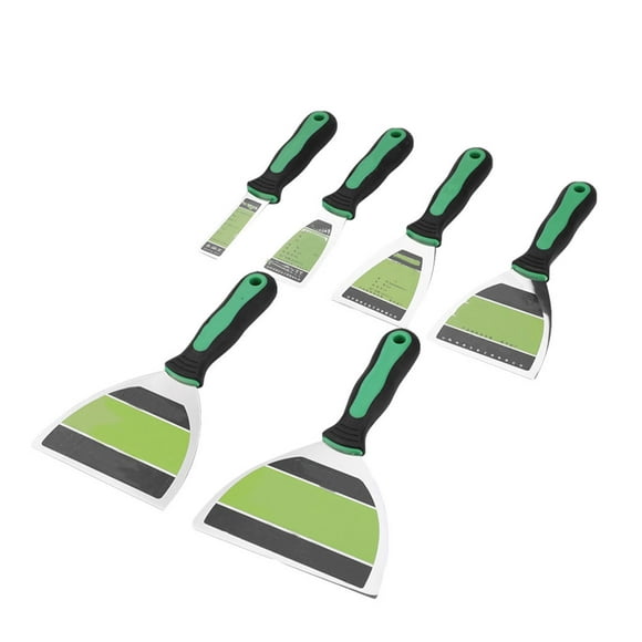 Riwesomey Juego de cuchillos de masilla ligeros y duraderos, 6 pack/lote, para un fácil funcionamiento en pintura de pared, raspador Unibody Herramientas y ferretería