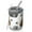 Gray And Orange, variant on 12oz Coffee Tumblers Glowing Halloween Icons Pattern Stainless Steel Vacuum Insulated Travel Tumbler Coffee Cups Mug with Lid and Straw with Cleaning Brush for Cold & Hot Drinks