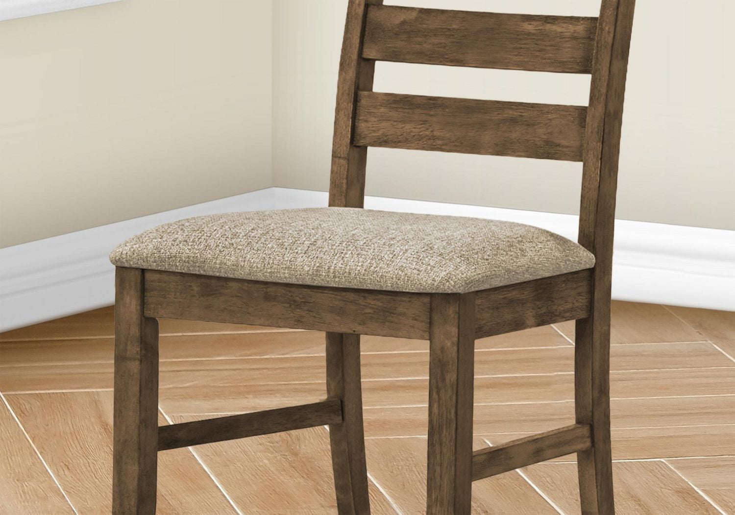 Monarch Specialties Dining Chair, 38" Height, Dining Room, Kitchen, Set Of 2, Side, Upholstered, Antique White, Beige Linen Look, Transitional