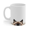 thumbnail image 3 of Gulf Coast Online Funny Cat Mug 11oz White Ceramic Tea Cup - Ragdoll Cat, 3 of 4