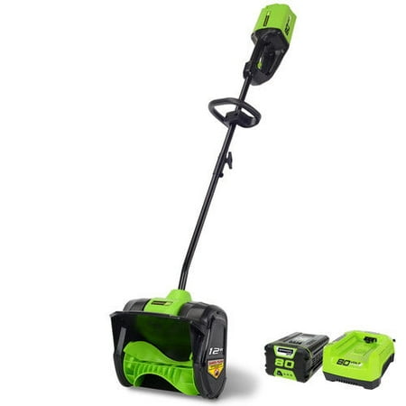 Greenworks PRO 12-Inch 80V Cordless Snow Shovel, 2.0 AH Battery Included 2600602