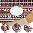 thumbnail image 4 of Red and White Christmas Folk Pattern Round Fitted Tablecloth with Elastic Edge,Dining Table Cover Waterproof,Outdoor Round Tablecloth for Camping,Dining,Indoor and Outdoor, 4 of 7