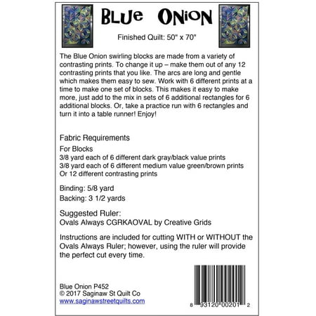 Blue Onion Quilt Pattern by Karla Alexander for Saginaw St Quilt Co