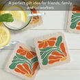 thumbnail image 6 of Thirstystone "Orange BOHO Floral" 4-Pack Tumbled Tile Coasters, 6 of 7