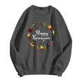 thumbnail image 3 of Men And Women Kwanzaa Fall Fashion Hoodless Pullover Sweatshirt Holiday Logo Print Casual Tops Sweat Shirts Athletic Top Lightweight Basic Pullover Shirts, 3 of 4