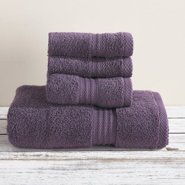 100 Cotton ZeroTwist Bath Towel Set with Hand Towel and Washcloth