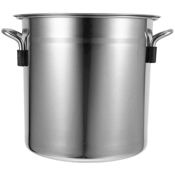 Olla de acero inoxidable multiusos para estofado con tapa, olla grande resistente para estofado