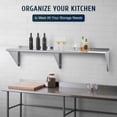 thumbnail image 3 of NSF Certified Stainless Steel Floating Storage Shelf for Kitchen Garage More 18x72in 500lb Cap, 3 of 11