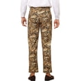 thumbnail image 3 of Pantalones impresos INSPIRE CHIC para hombre, corte recto, pantalones impresos de leopardo 34 marrón, 3 of 5