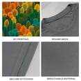 thumbnail image 4 of Coolnut Men's T Shirt Odor Protection Short, Abstract Autumn Forest Mens Short Sleeve Tees, Grey Crew-Neck Casual Tee Shirts, 2XL, 4 of 6