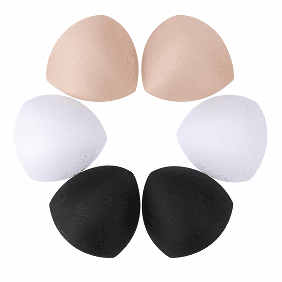 FLORNIX 3 Pcs Bra Inserts,Sweat-Absorbing Bra Pads Inserts,Comfortable Foam Padding Bra Pads