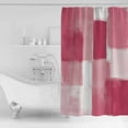 thumbnail image 3 of Shower Curtain, Modern Pink Ombre Geometric Waterproof Shower Curtain Set with Hooks for Bathroom Showers,Stalls and Bathtubs,72x72In Gradient Graffiti Style, 3 of 9