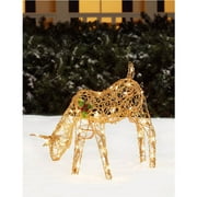 Holiday Time Feeding Doe Gold-Tone Light Sculpture, 28" Tall