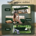 thumbnail image 5 of Porch Swing Cushion 40in, Waterproof Bench Cushion for Outdoor Furniture, 2-3 Seater Replacement Glider Cushion with Ties for Backyard and Garden（Dark Green 40"), 5 of 7