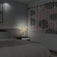 thumbnail image 6 of Pink Gray Floral Curtains,Boho Dahlia Blackout Window Drapes for Bedroom Living Room 2 Panel Sets, 42x108 Inch, 6 of 6