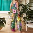 thumbnail image 4 of WTOBBY Women's Printed Cotton Casual Jumpsuit with Sleeveless Design, Comfortable and Easy to Wear, Ideal for Summer Activities and Relaxed Outfits,PinkM, 4 of 4