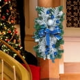 thumbnail image 3 of Botín de Escalera de Navidad Artificial Macarena Guirnalda de Adornos de Lazo Regalo Chimenea Interior Fiesta al Aire Libre Azul, 3 of 5