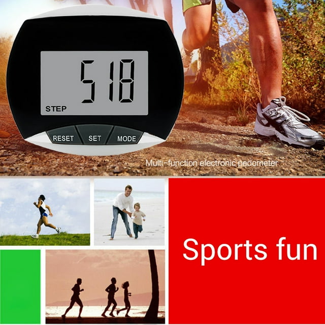 Pedometer Walking Step Counter with Belt Clip Multifunctional Pedometer LCD Display Fitting Exercise Accessory