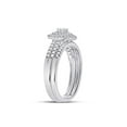 thumbnail image 4 of 10kt White Gold Round Diamond Bridal Wedding Ring Band Set 1/2 Cttw, 4 of 4