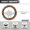 thumbnail image 5 of Uorisanigo Leopard Print Warm Steering Wheel Cover Sunflower Car Steering Wheel Protector 15 Inch Flannel Car Steering Wheel Covers for Winter Thicken Car Accessories Gift for Birthday, 5 of 8
