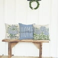 thumbnail image 4 of Blue Hydrangea Throw Pillow Covers 18x18 Inch Bless This Home Sweet Home Flower Welcome Spring Summer Decor Set of 4 Farmhouse Decorative Throw Pillows Cases Outdoor Decorations, 4 of 6
