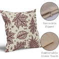 thumbnail image 4 of Burgundy Red Fall Pillow Covers 16x16 Set of 2 Cream Maple Leaf Print Autumn Colored Harvest Decorative Outdoor Pillowcases Farmhouse Seasonal Throw Cushion Case Decor for Home Couch Sofa Bed, 4 of 6