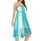 thumbnail image 5 of Faldas bohemias Sonducket larga de gasa de retazos para mujer vestido de verano hasta el tobillo elegante Irregular Celeste y Blanco tamaño libre, 5 of 6