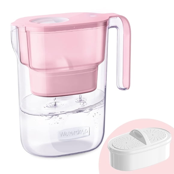 Waterdrop PT-05P Water Filter Pitcher, 7-Cup Capacity, NSF Certified, 5X Longer Filter Life, Up to 200 Gallons, for Fridge, Countertop, and Gift Givi