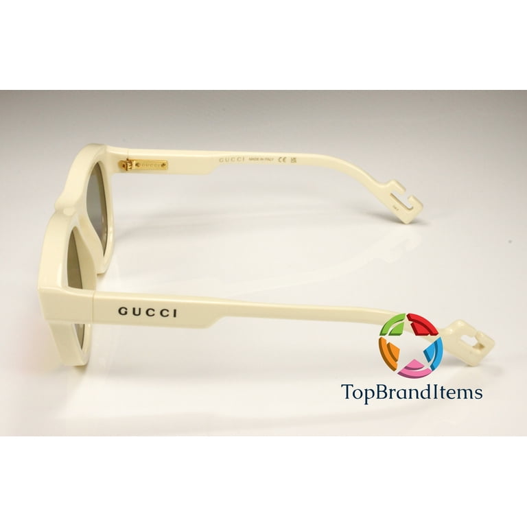 GUCCI GG1238S 003 Round Oval Panthos Injection Ivory Brown 