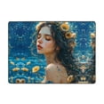 thumbnail image 7 of Fresh Sunflower Beautiful Woman Area Rugs for Living Room Bedroom, 5x7 Soft Throw Washable Rug Non-Slip Carpet, Indoor Floor Rug Bedroom Decor Aesthetic, 7 of 7