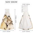 thumbnail image 2 of Hanging Towels 1 Pcs, Dish Towels Monkeys Hug Painting Absorbent Hand Towels with Hanging Loop Washcloth for Bathroom Kitchen, 2 of 6