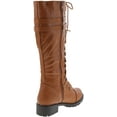 thumbnail image 2 of Premier Standard - Women's Lace-Up Strappy Knee High Combat Stacked Heel Boot, 2 of 2