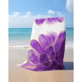 thumbnail image 4 of Purple Gold Beach Towels Oversized Super Absorbent, Abstract Flower Ombre Aesthetics Paint Lightweight Bath Towel Quick Dry Sets For Bathroom/Pool/Rv Camping/Beach Play/Gym Room/Picnic 31"x62", 4 of 8