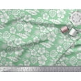 thumbnail image 2 of Soimoi Green Cotton Cambric Fabric Monstera Leaf & Floral Print Fabric by the Yard 42 Inch Wide, 2 of 3