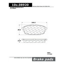 Centric Parts Disc Brake Pad P/N:103.08920