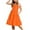 Orange, variant on Girl's Summer Dress Spaghetti Strap Button Down Sleeveless Midi Dress Casual Loose Sundress A-line Dresses 3-12 Years