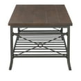 thumbnail image 4 of Linon Anders 3 Pc Metal and Wood Occasional Table Set Plank Style Tops in Brown, 4 of 10