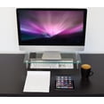 thumbnail image 2 of Mount-It! Computer Monitor Stand Desktop Riser | Clear Tempered Glass | Fits 24-32 Inch Screens | 22" X 9.5", 2 of 4