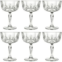Barski Champagne Glasses - Flute - Saucer - Belle Coupe - Set of 6 Glasses - Glass - Beautifully Designed - Each Glass is 8.25 oz Made in Europe