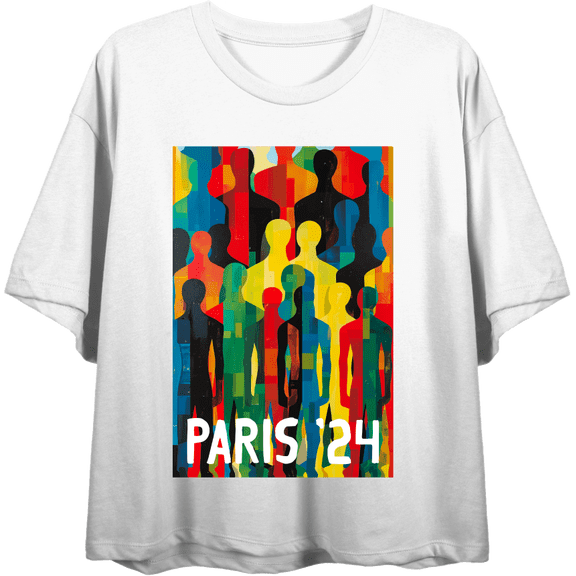 Silhouettes Women's Crew Neck Short Sleeve Crop Tee