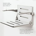 thumbnail image 7 of seachrome silhouette comfort folding shower bench seat with arms, grey seat with silver frame (shafar-185155-pgs-s-sl-sl), 7 of 7
