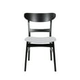 thumbnail image 7 of GDF Studio Isador Mid Century Modern Fabric Upholstered Wood Dining Chairs, Set of 2, Light Gray and Matte Black, 7 of 7
