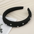 thumbnail image 6 of Unique Bargains 1 Pc Solid Rhinestone Headbands for Women Black, 6 of 6