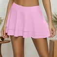 thumbnail image 2 of Skirts for Women Mini Skirt Casual Pleated Short Skirts (Pink S), 2 of 7