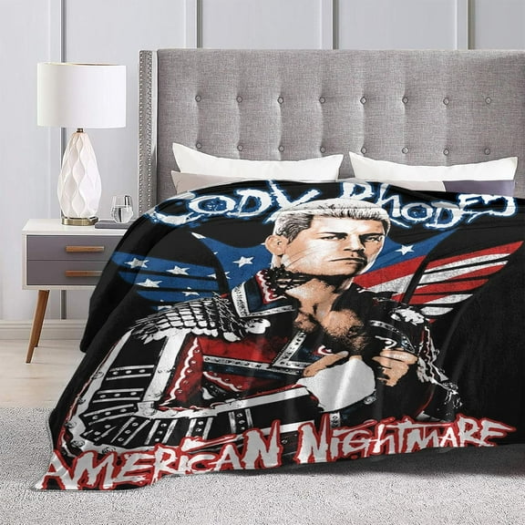 Cody Wrestler Rhodes Throw Blanket Convenient Air Conditioner Blanket Queen Size Blankets for All Seasons Cozy Blankets for Car for Running 60"x50"