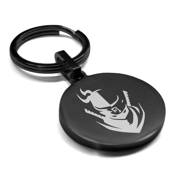 Stainless Steel Ninja Warrior Champion Round Medallion Keychain Circle Ring
