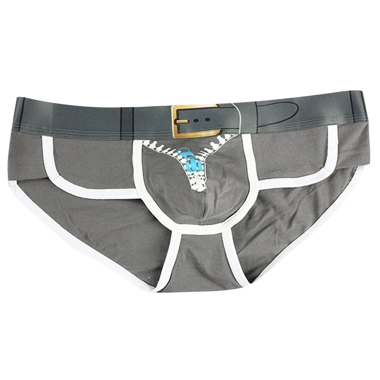 BIZIZA Mens Underwear Briefs 1 Pack with Pouch Jockstrap Thongs