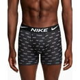 thumbnail image 2 of Men's Nike 3-Pack Dri-FIT Essential Microfiber 6" Boxer Briefs Color: Nike Logo Grey Black Size: M, 2 of 4