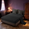 thumbnail image 4 of Homewish Psychedelic Galaxy Twin Bedding, Moon Sun Stars Bedding Comforter Set, Black Gold, Black Reversible 7 Pieces, 4 of 7