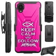 thumbnail image 1 of Compatible with TCL 30 Z Hybrid Luxguard Holster Phone Case Cover (Pink Follow Jesus), 1 of 1